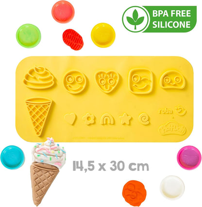 Play-Doh x roba Compact Play Set – FSC Wooden Tools, 6 Kneading Cans & Apron