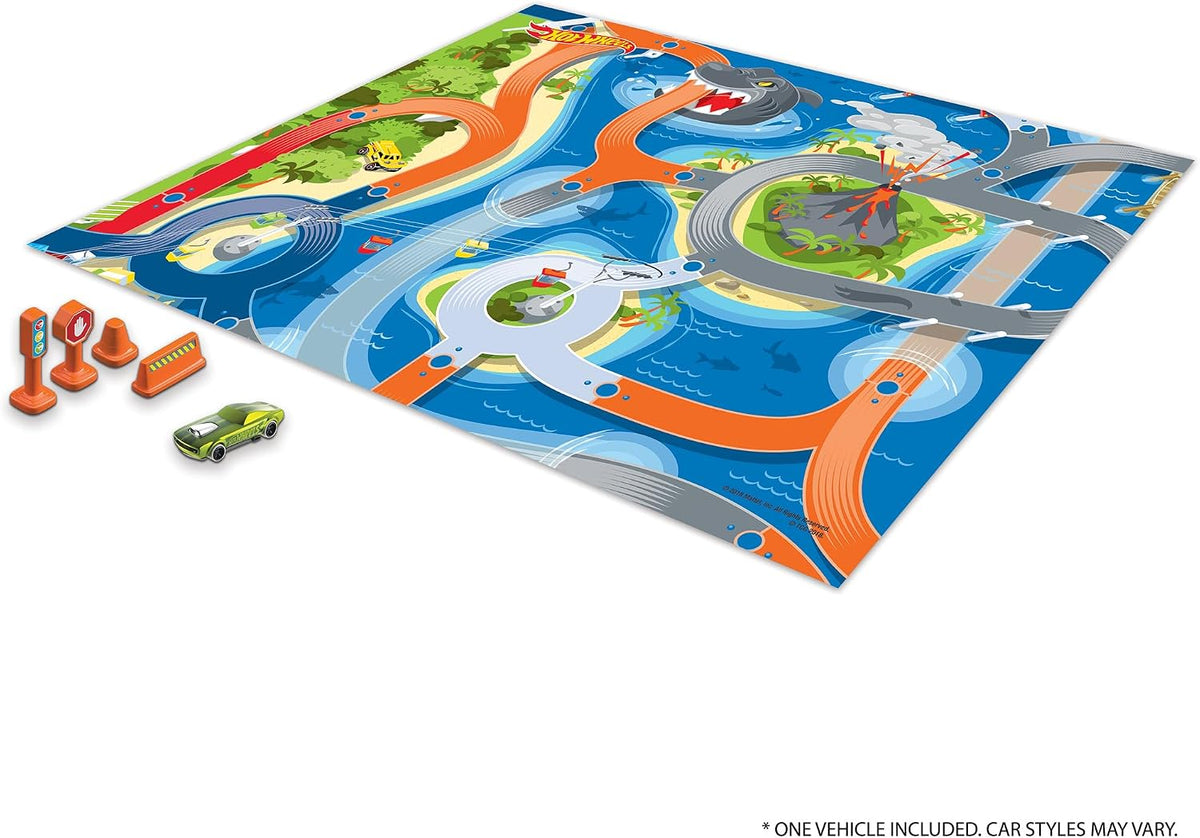 Hot Wheels - Deluxe Imaginmat Racing Playmat with Toy Car & Road Accessories