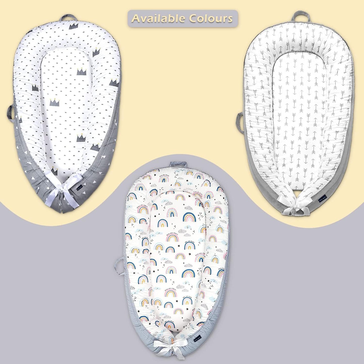 Little Story Soft Breathable Fiberfill Newborn Lounger Bed