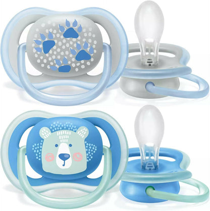 Philips Avent Ultra Air Free-flow Pacifier/Soother, 6-18 Months, Mixed, Deco, 2 Count