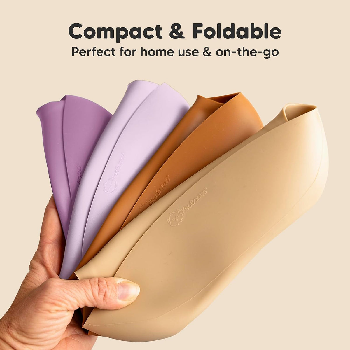 Keababies Prep Silicone Bibs (Amethyst) - Pack of 2