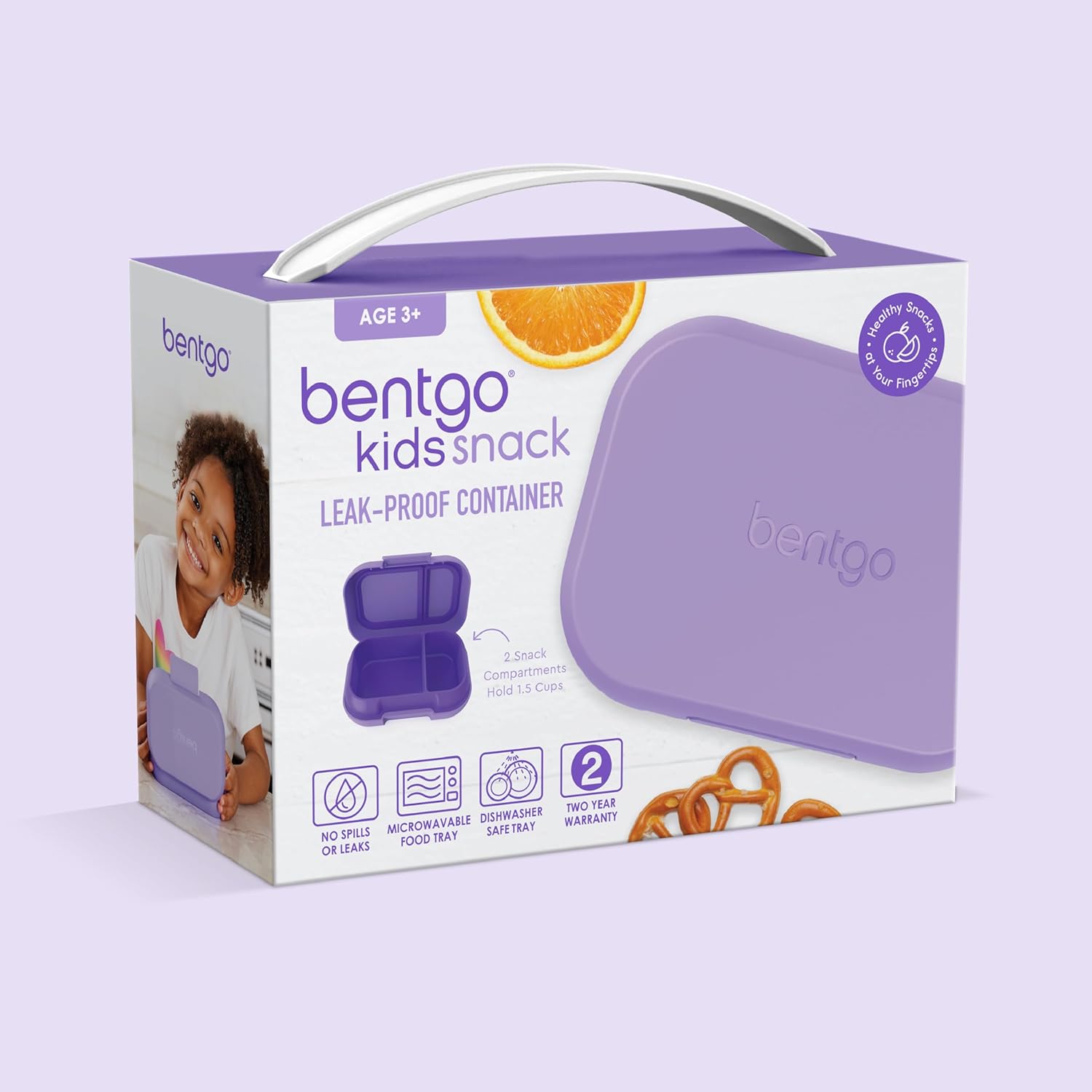 Bentgo Kids Snack 2 Compartment Leak-Proof Bento Box