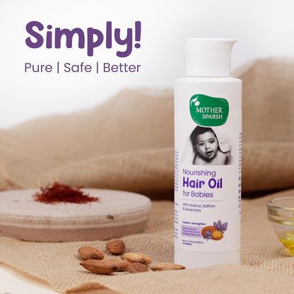 زيت مُغذٍّ لشعر الرضّع من «ماذر سبَرش»، 100ml، 0m+