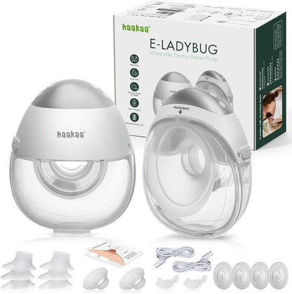 Haakaa E-Ladybug Wearable Electric Breast Pump Ultra Slim Hands Free Pump.