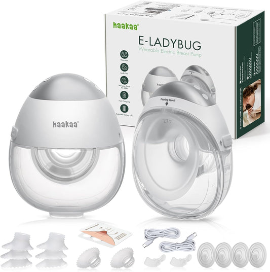 Haakaa E-Ladybug Wearable Electric Breast Pump Ultra Slim Hands Free Pump.