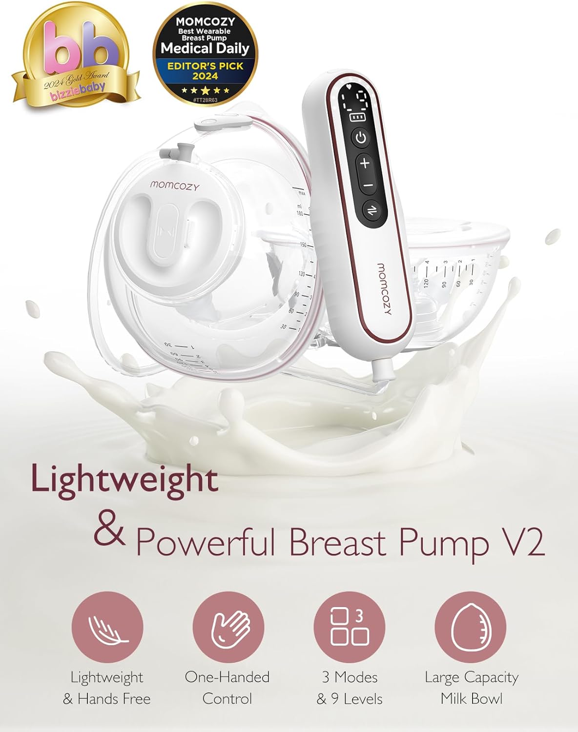 Momcozy V2 Wearable Breast Pump