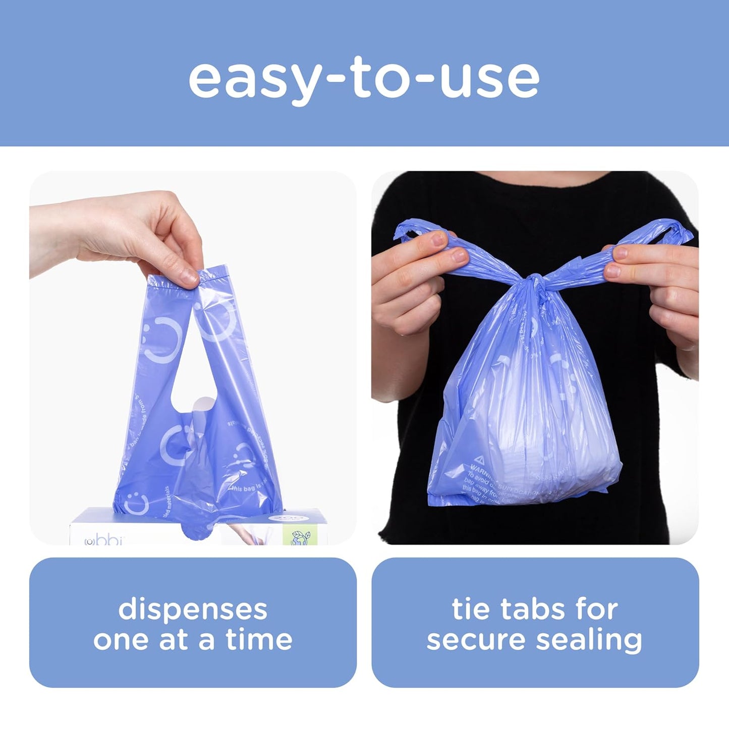 Ubbi Diaper Sacks Periwinkle (200 Counts)