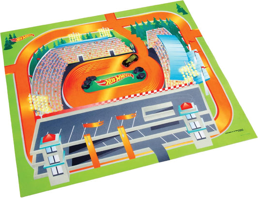Hot Wheels - Felt Imaginmat Mega Racing Playmat with Toy Car & Stickers