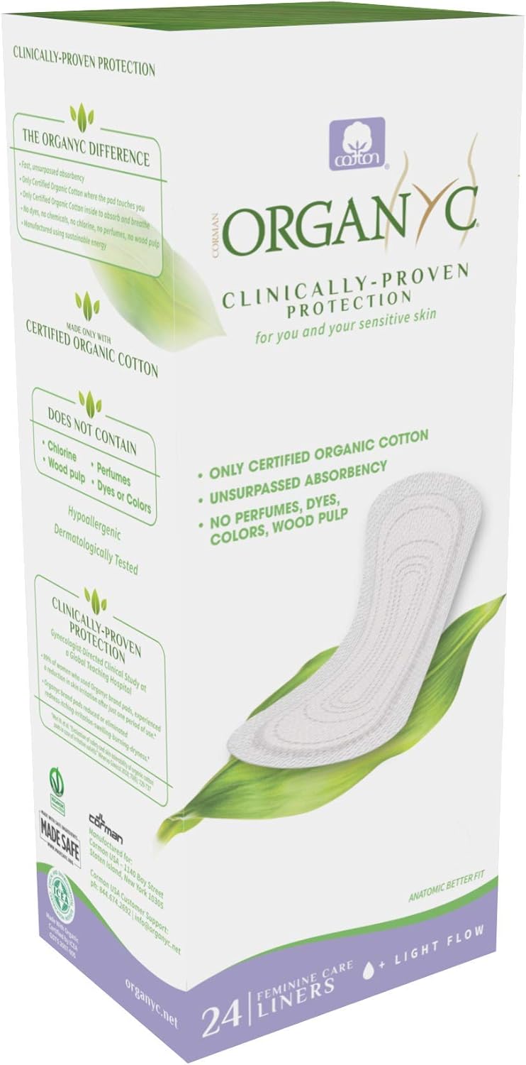 Organyc Cotton Flat Panty Liners (24 Pads)