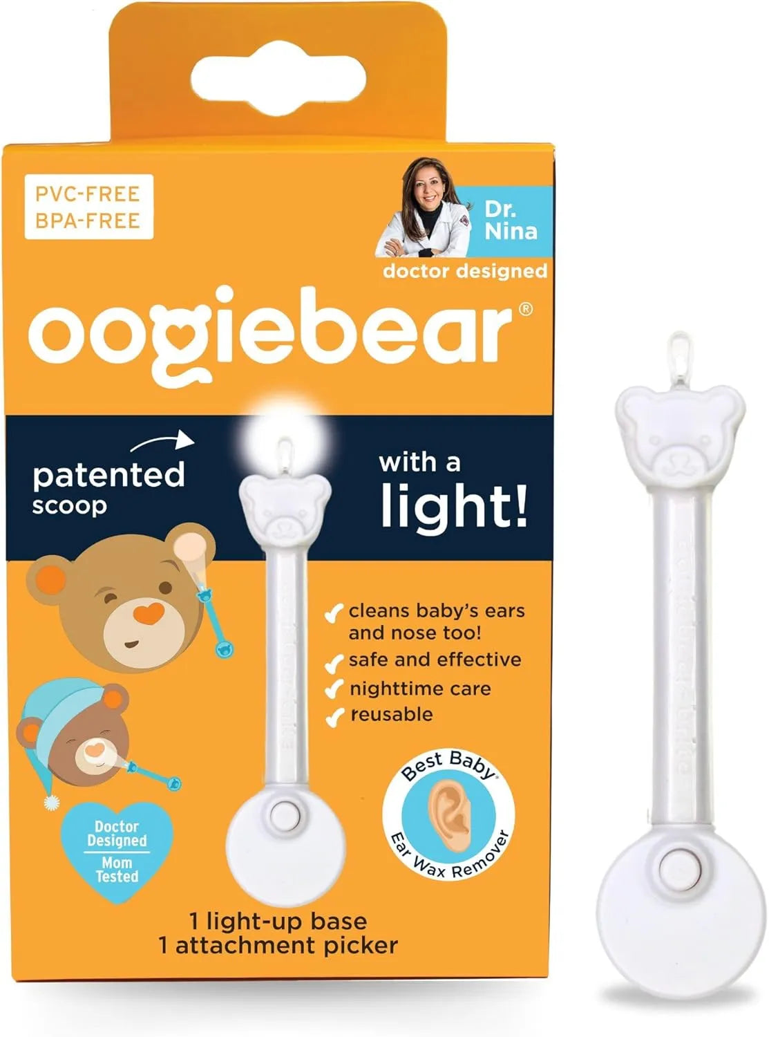 Oogiebear Baby Nose Cleaner and Ear Wax Removal Tool