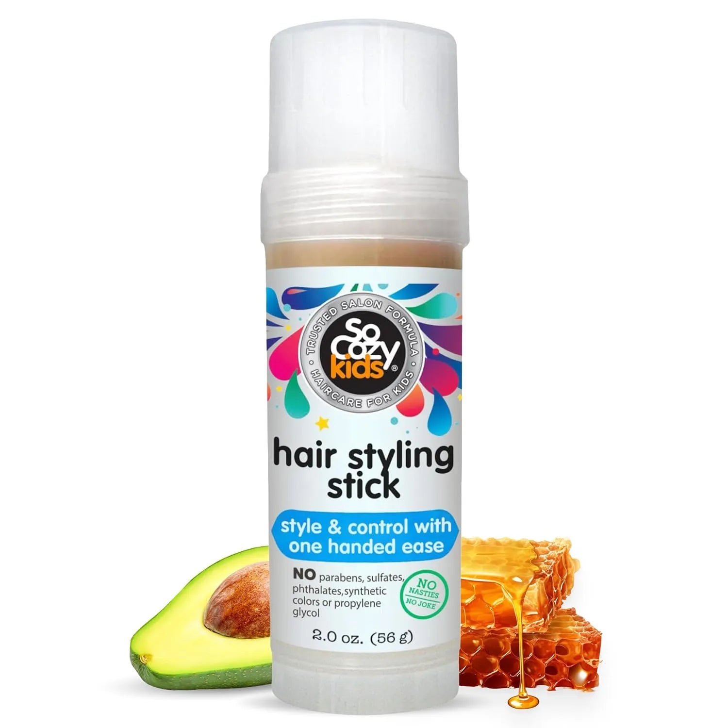 SoCozy Kids Hair Wax Stick, Easy & Quick Styling Wax Stick for Hair (2oz)