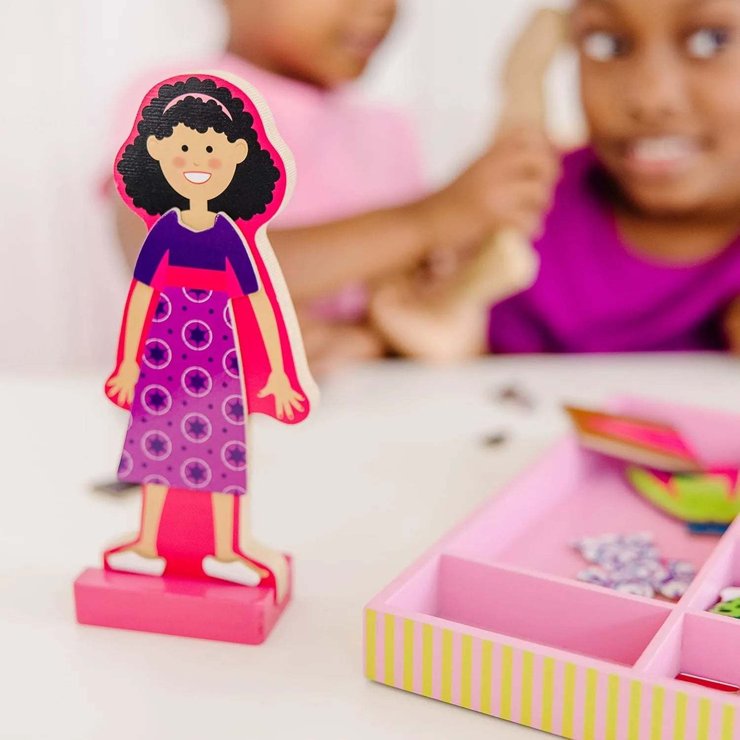 Melissa & Doug Abby and Emma Deluxe Magnetic Wooden Dress Up