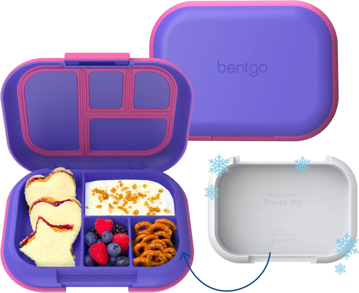 Bentgo Kids Snack 2 Compartment Leak-Proof Bento Box