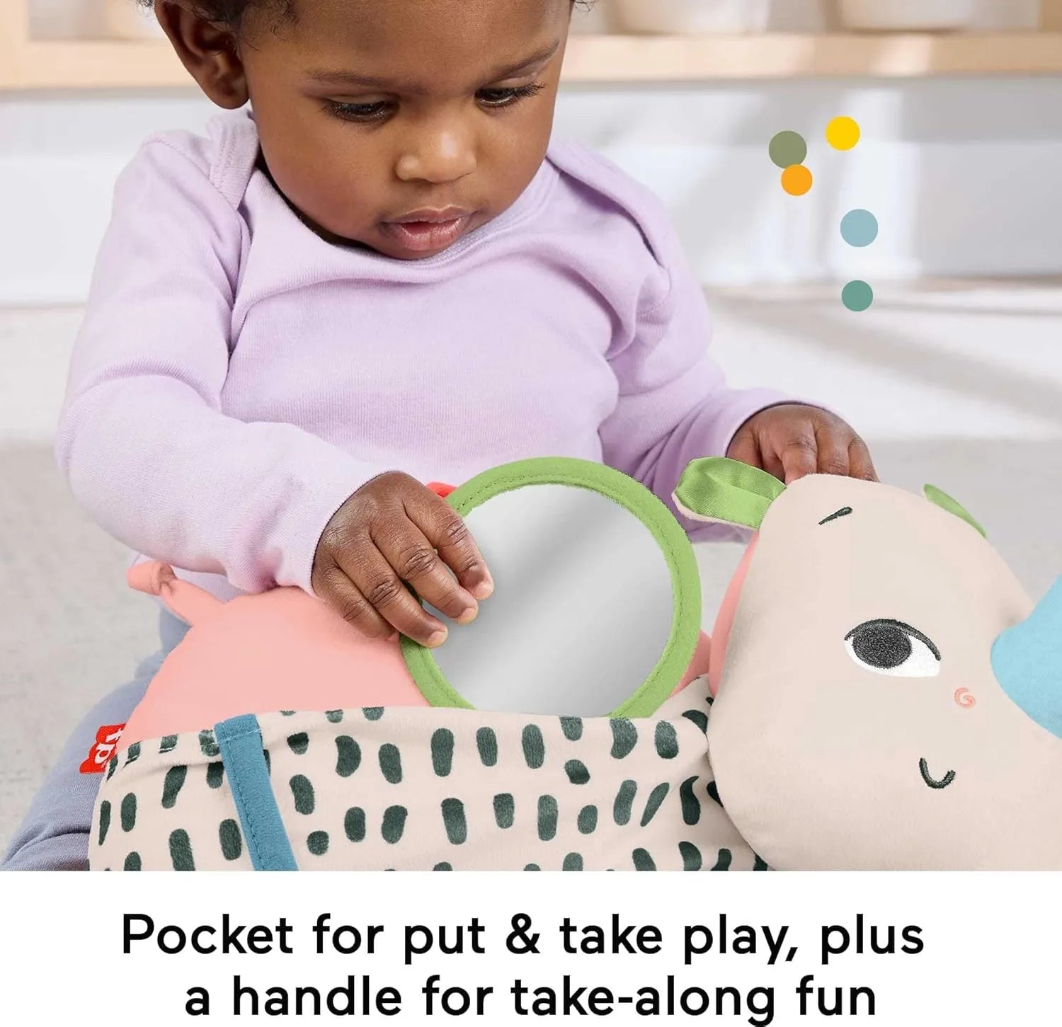 Fisher Price Newborn Toy Planet Friends Tummy Time Roaming Rhino Plush