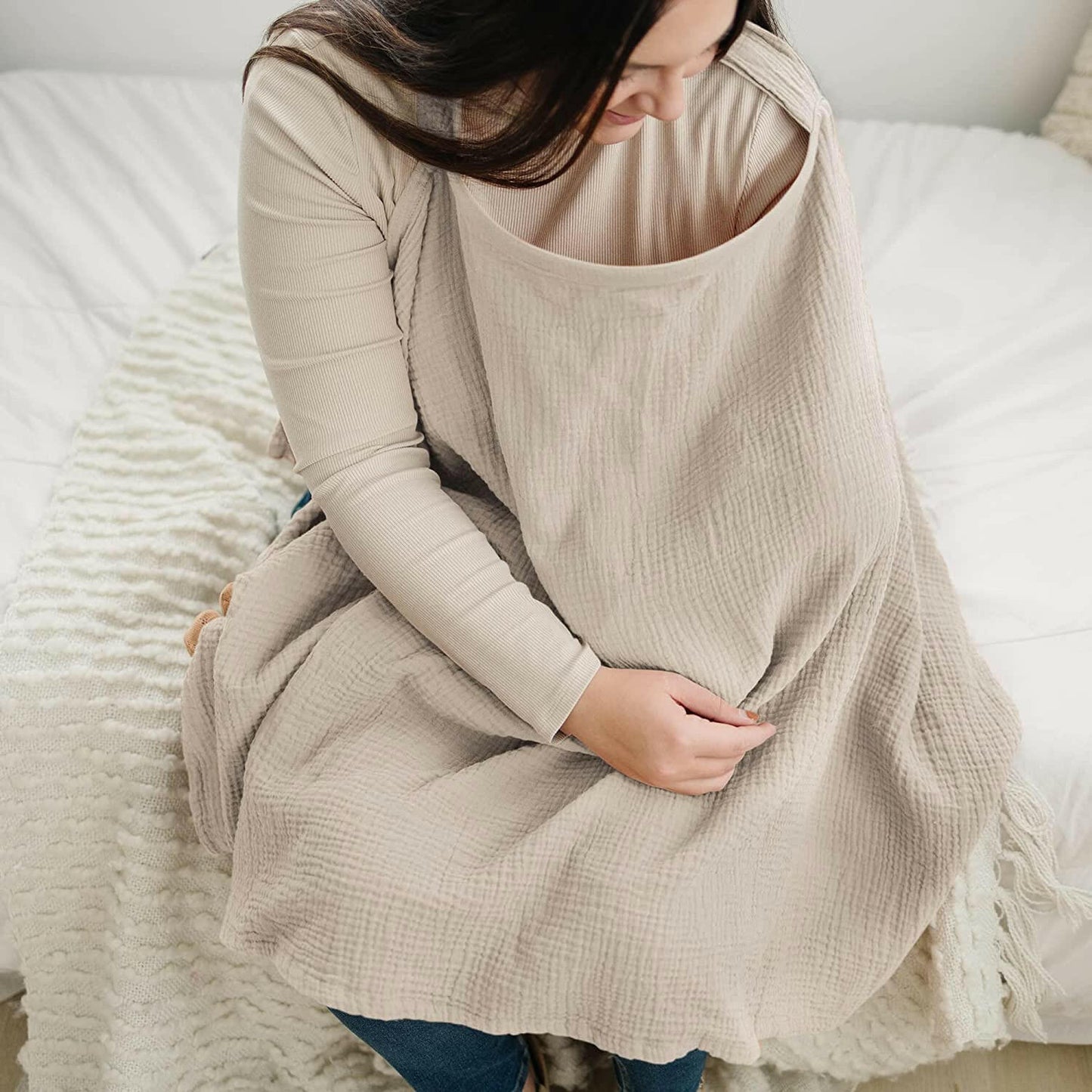 Konssy Muslin Nursing Cover for Baby Breastfeeding