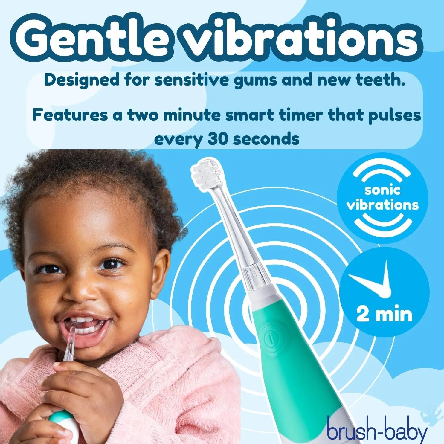 Brush-Baby Baby Sonic Electric Toothbrush (0-3 Years Old)