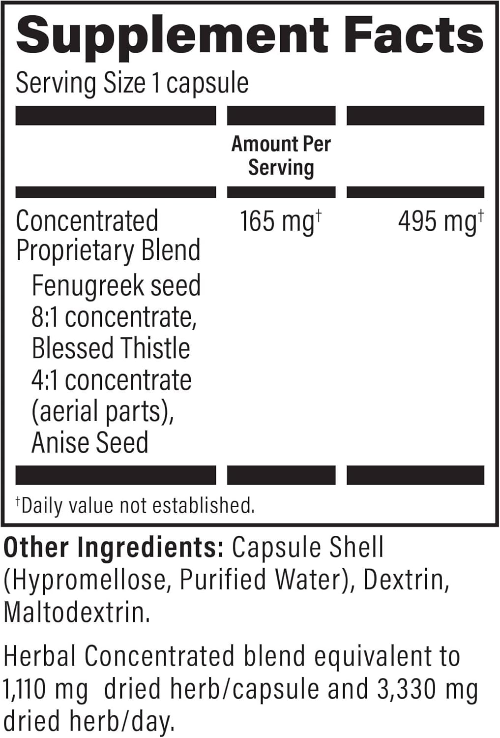 UpSpring Milkflow Lactation Supplement Capsules, 100pcs