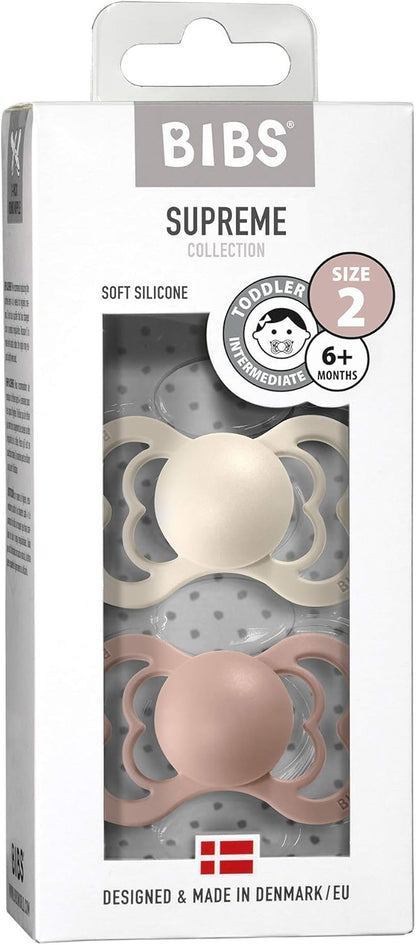 BIBS Supreme Silicone - Pack of 2 (Size 1)