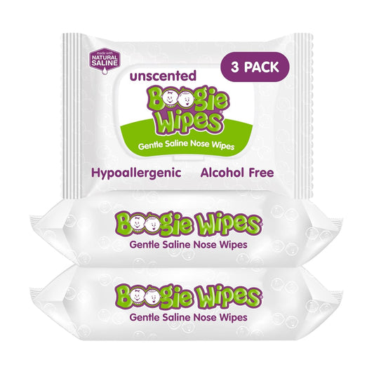 Boogie Wipes Saline Nose Wipes Unscented (90 Count)