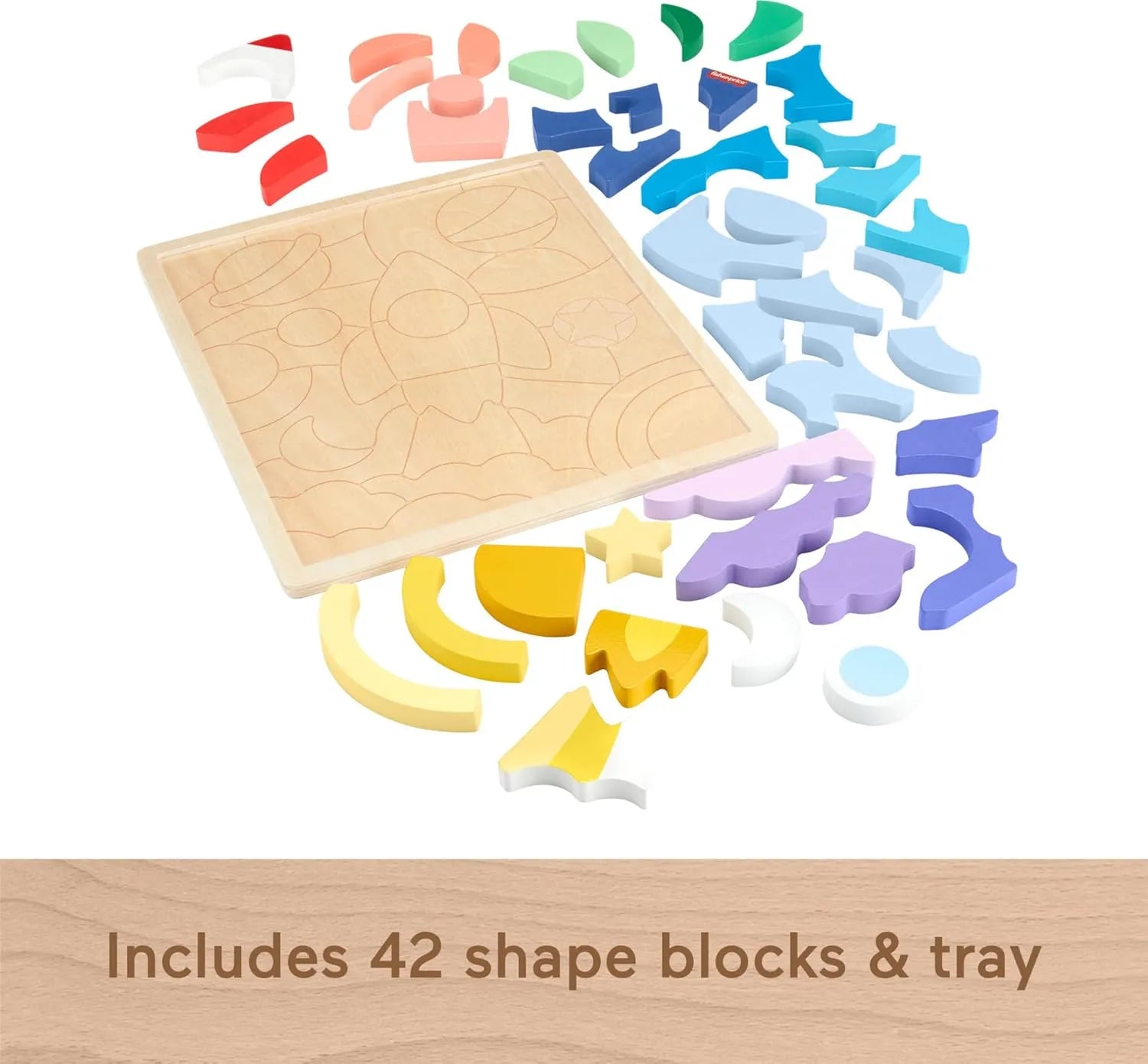 Fisher Price Wooden Space Puzzle Blocks