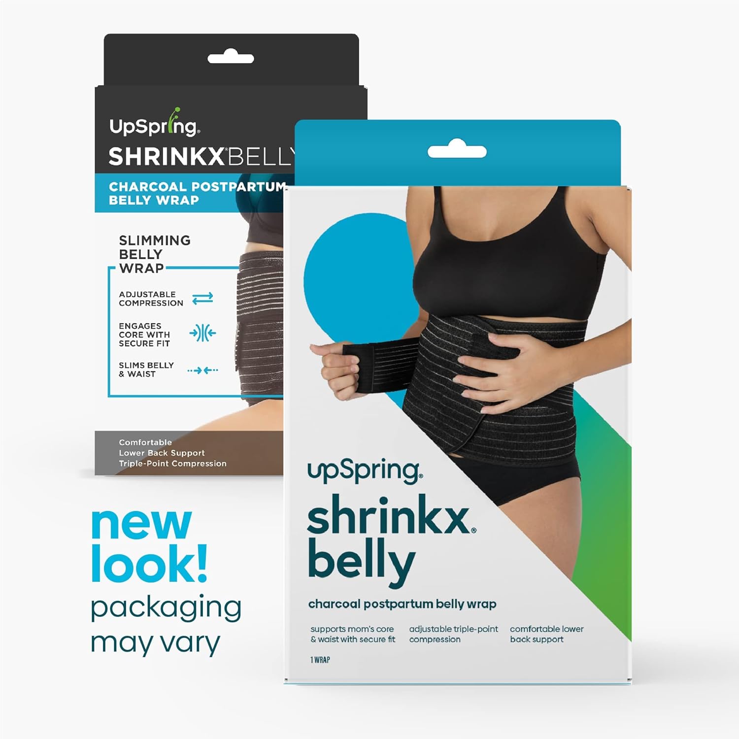 UpSpring Shrinkx Belly Charcoal Postpartum Belly Wrap