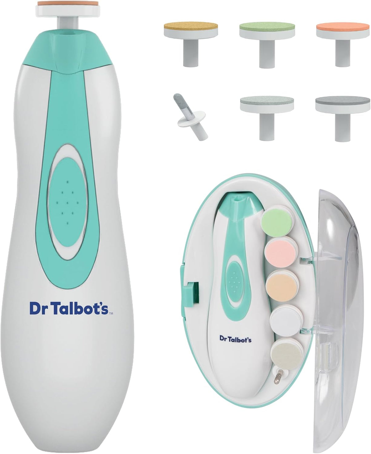 Dr. Talbot's Baby Nail Buffer Electric File with Hygienic Case & LED