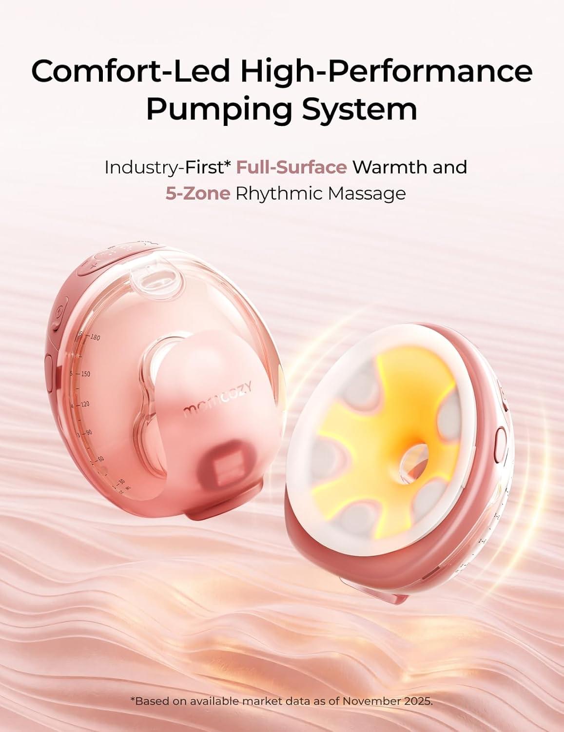 Momcozy Wellness 1 Warm Massage Wearable Breast Pump