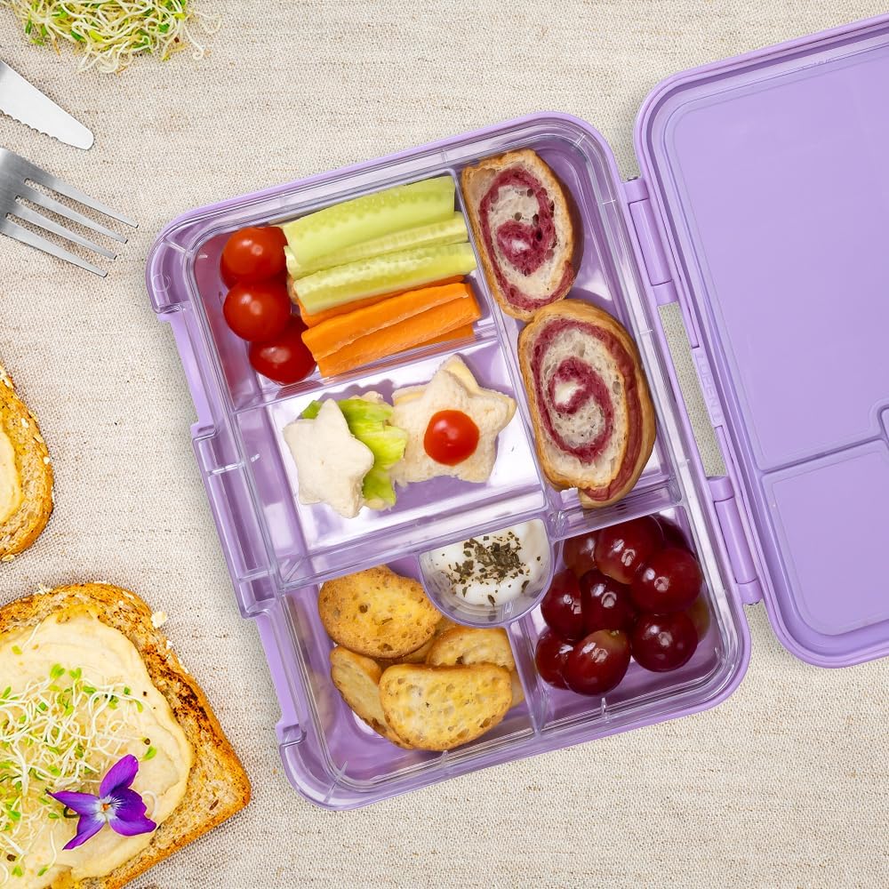 Eazy Kids 6 & 4 Convertible Bento Lunch Box With Sandwich Cutter Set