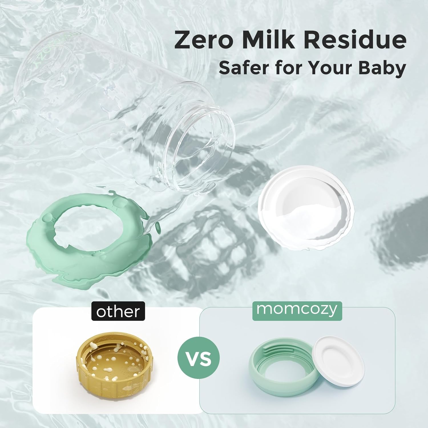 Momcozy Natural Baby Bottle BPA Free Breast Milk Container Storage Collection Bottle