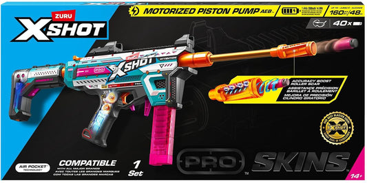 X-Shot Skins Pro Motorized Blaster S1 AEB – 160 FPS Automatic Dart Blaster