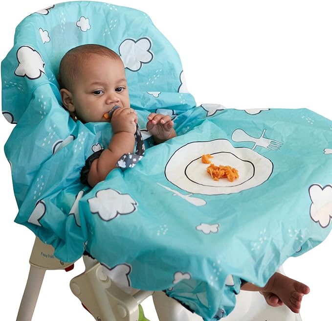 Grabease Allover Bib Self-Feeding Infants and Toddlers, Machine Washable, Ages 6-24 Months