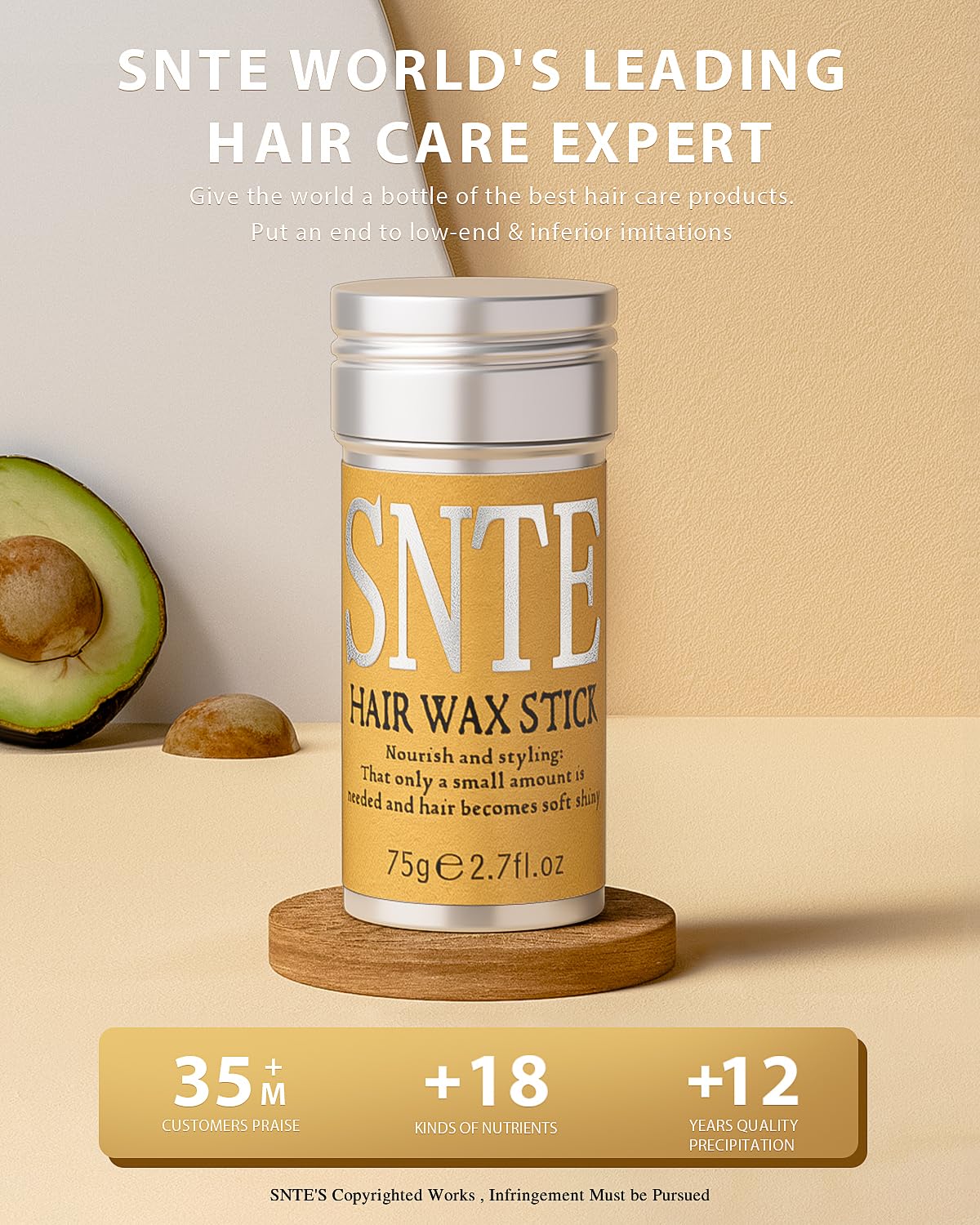 SNTE Samnyte Hair Wax Stick, Hair-Styling Waxes, Nourishing Accessories  Slick Stick for Women & Kids, Gel Tamer for Flyaways, Bun Maker & Styling Cream