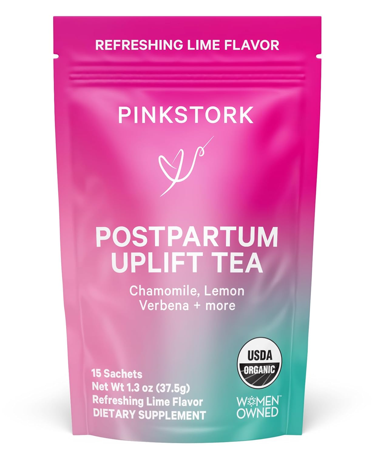 Pink Stork Postpartum Uplift Tea, 15 Sachets