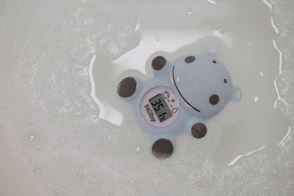 Nuby Hippo Bath & Room Thermometer (Blue)
