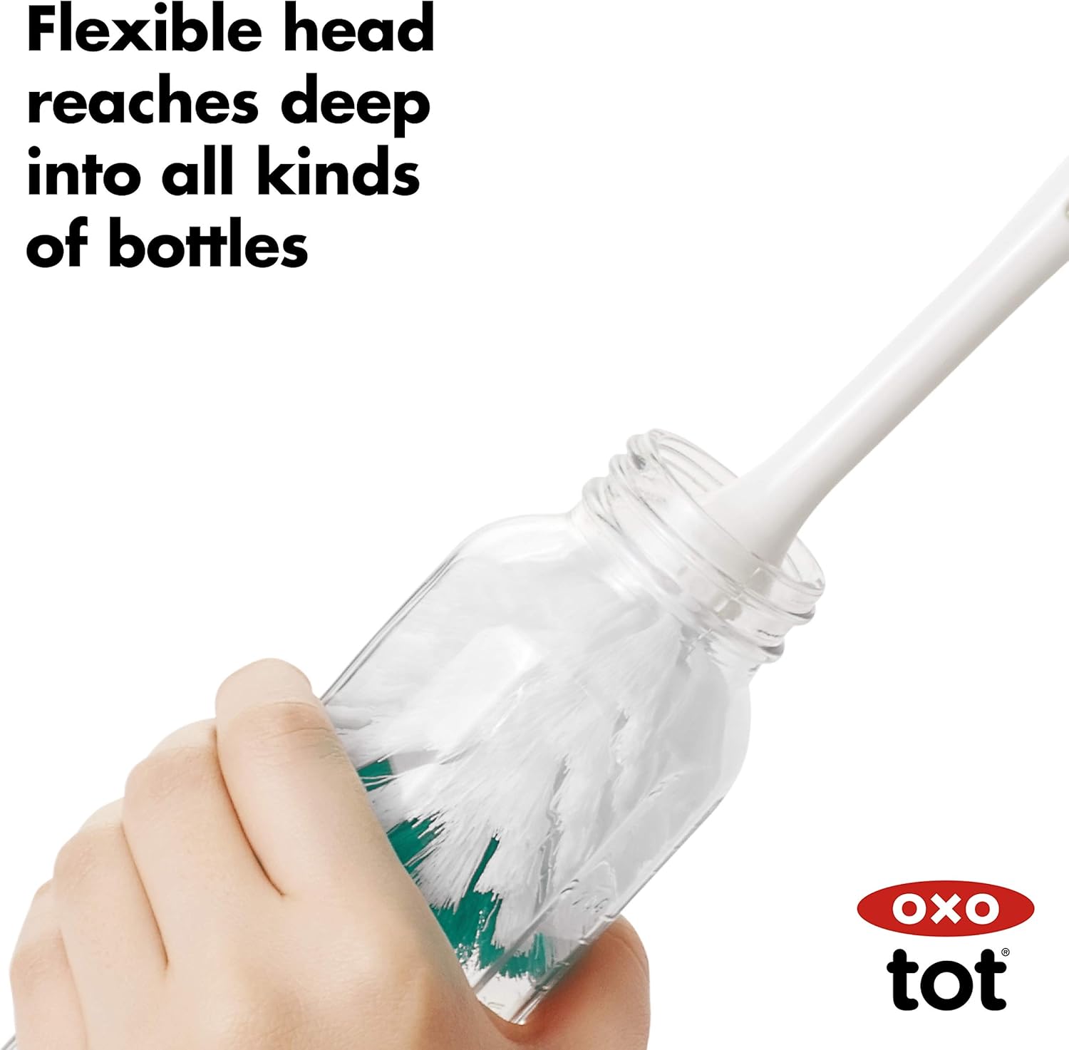 OXO Tot Bottle Brush with Nipple Cleaner and Stand