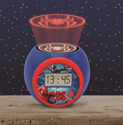 LEXiBOOK Marvel Spider-Man Projector Alarm Clock with Snooze Function