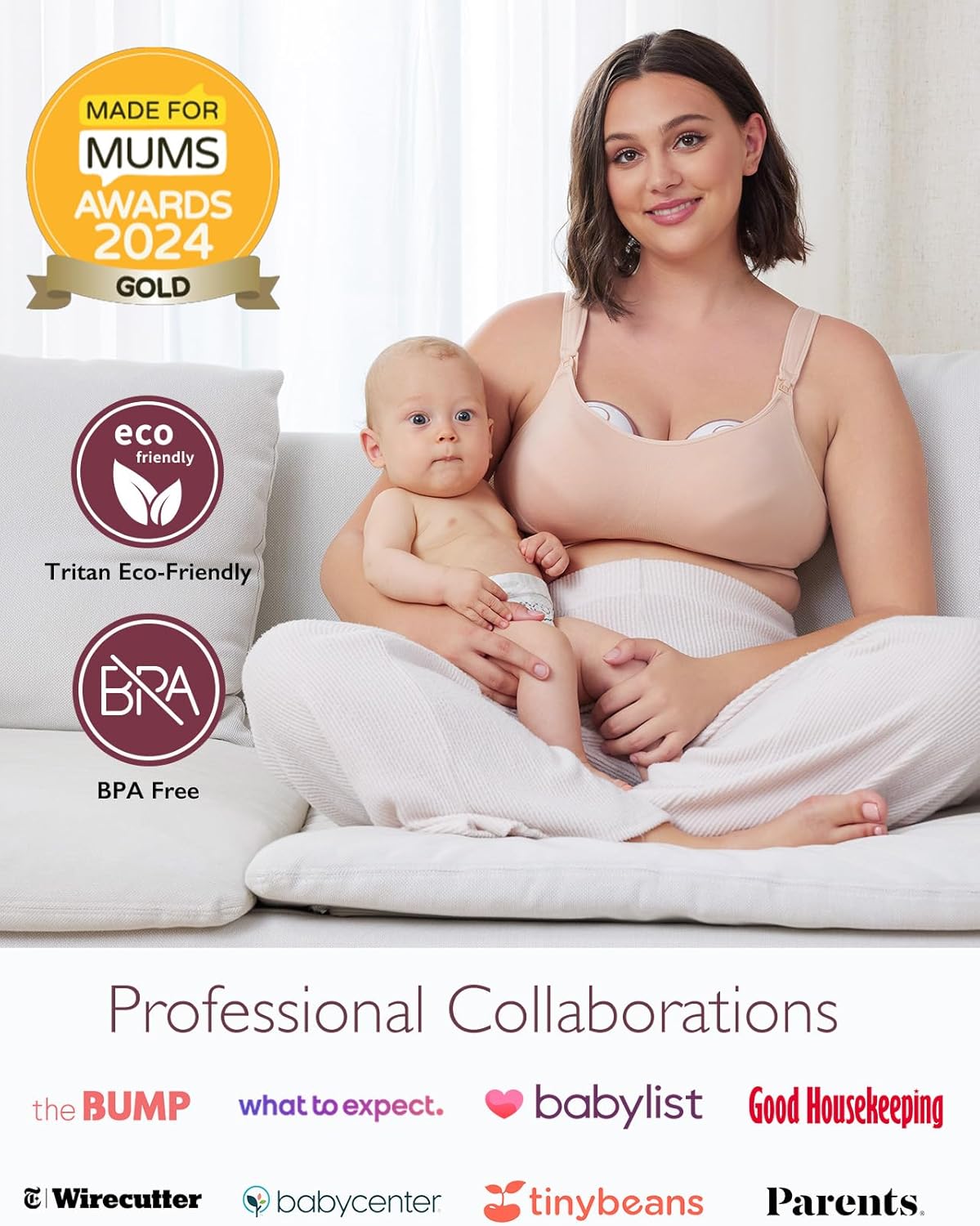 Momcozy M6 Wearable Breast Pump, Mobile Style - Maroon