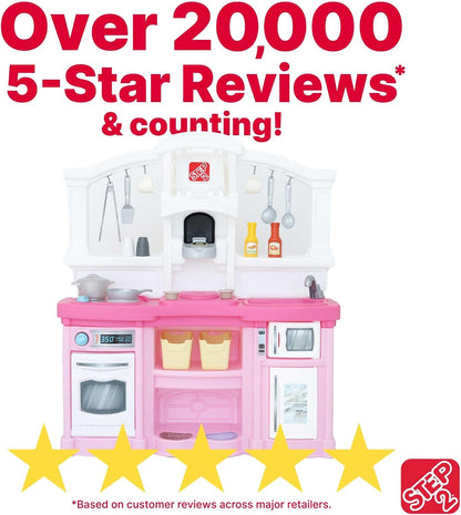 Step2 - Fun with Friends Kids Kitchen Playset - Pink - 25 Pieces.