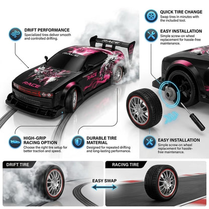 RC Drift Car 1:16 Scale 4WD High-Speed – 2 Rechargeable Batteries