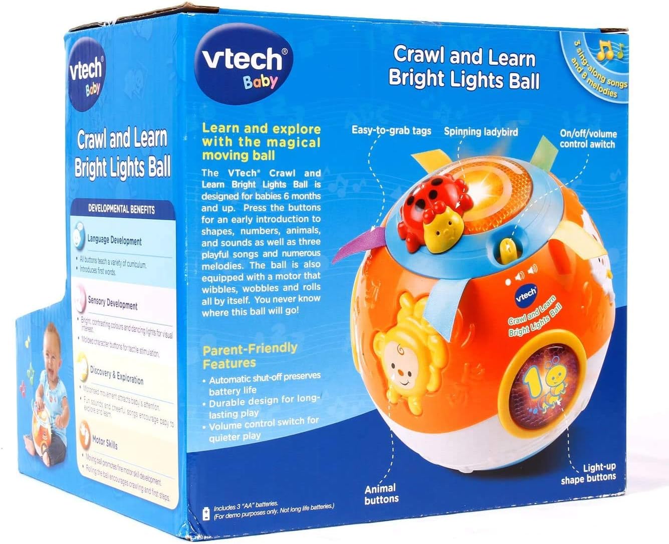 VTech Crawl And Learn Bright Light  Ball  Billingual