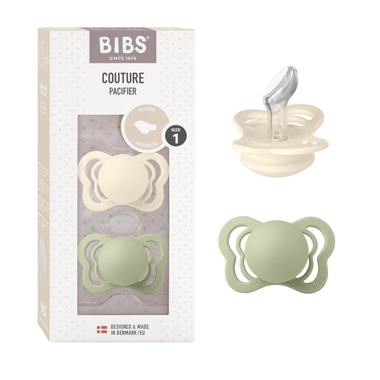 BIBS Pacifier Couture Latex - Pack of 2 (Size 1)