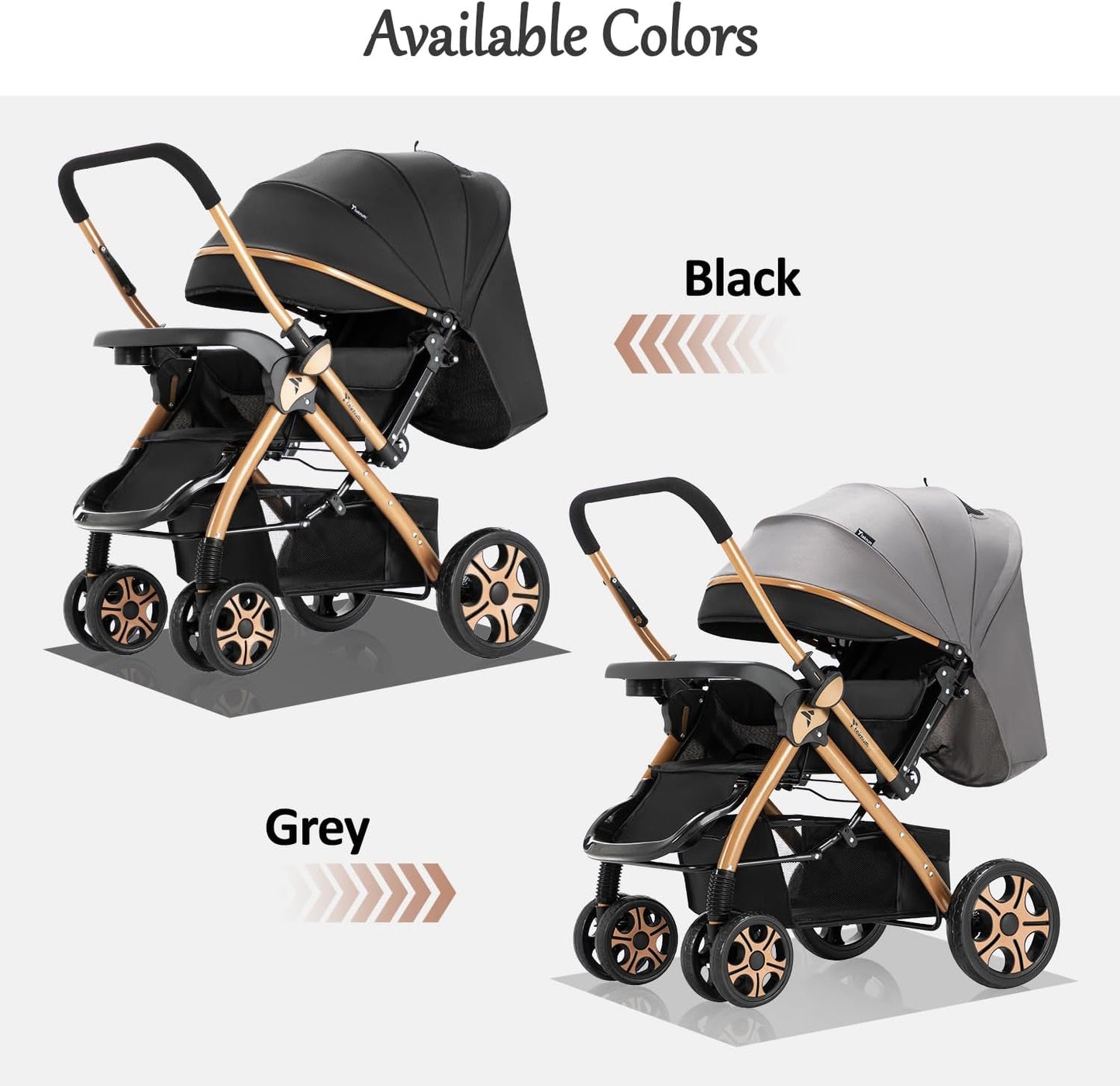 Teknum Reversible Trip 2 Stroller (Black)