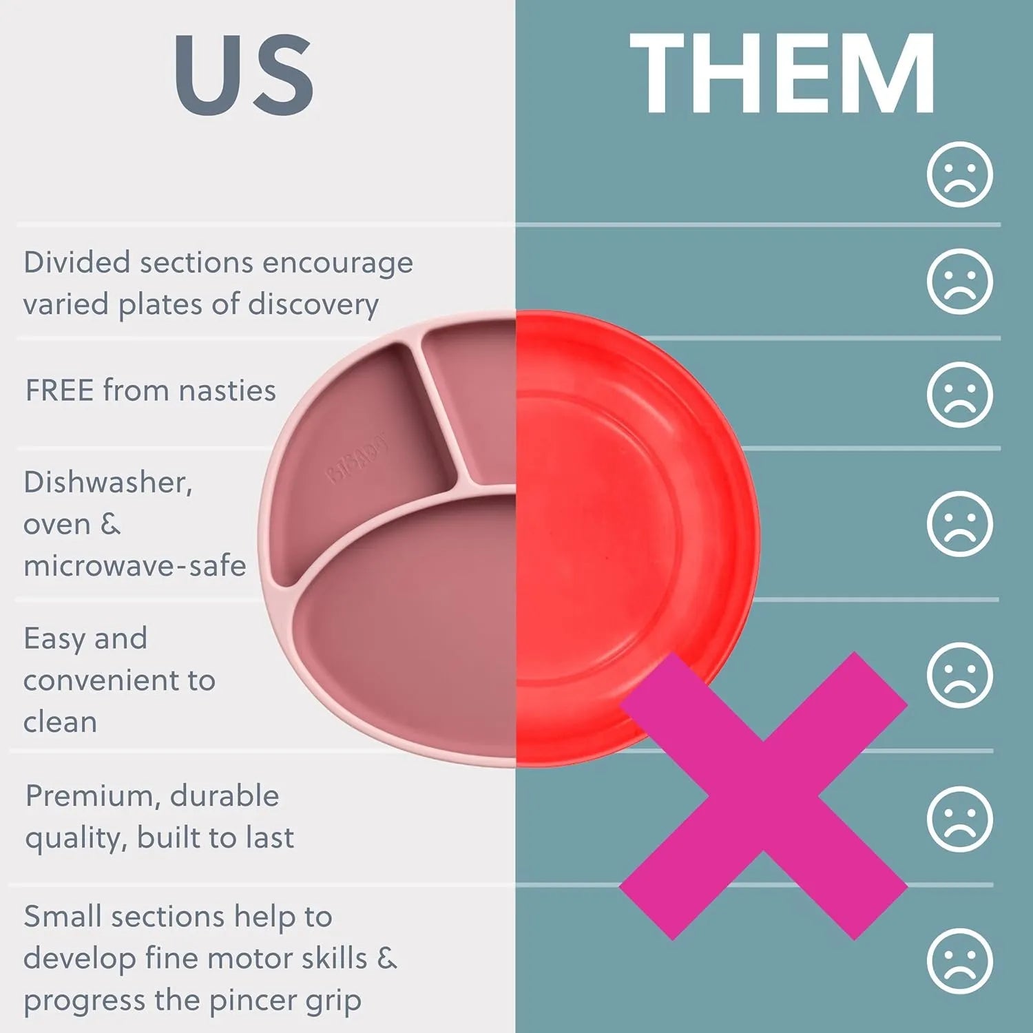 Bibado Silicone Suction Divider Plate