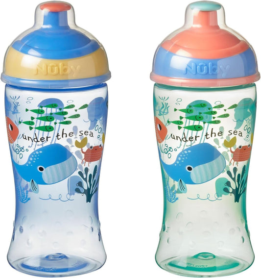 كوب Nuby Super Slurp (ألوان متنوعة، قطعة واحدة)