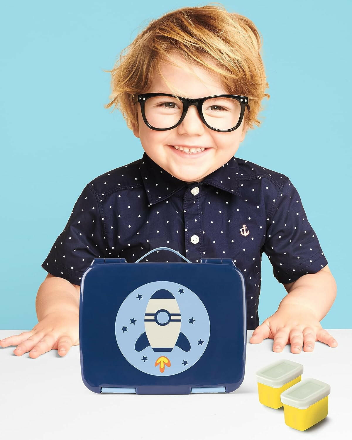 Skip Hop Kids Bento Lunch Box, Ages 3+, Sparks Rocket.