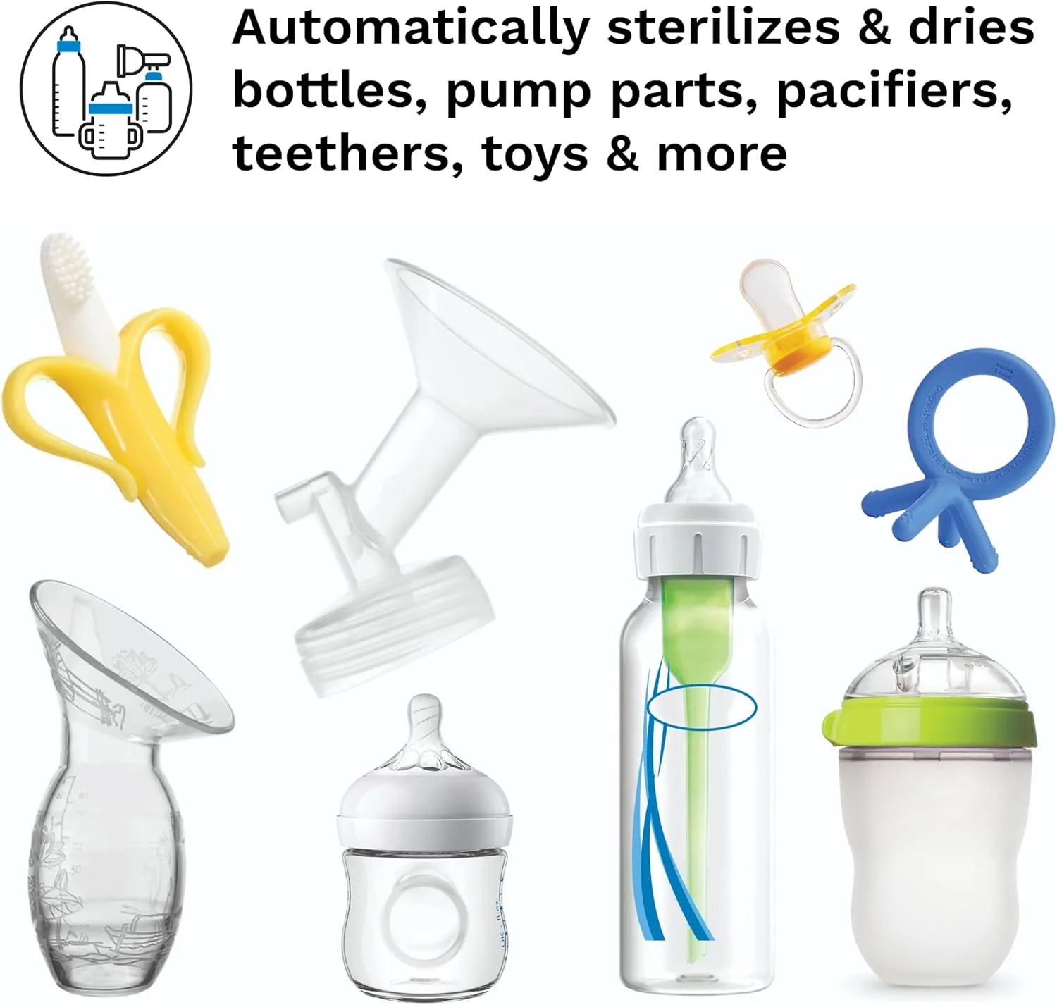 معقم ومجفف رضاعات Baby Brezza – اللون الأبيض