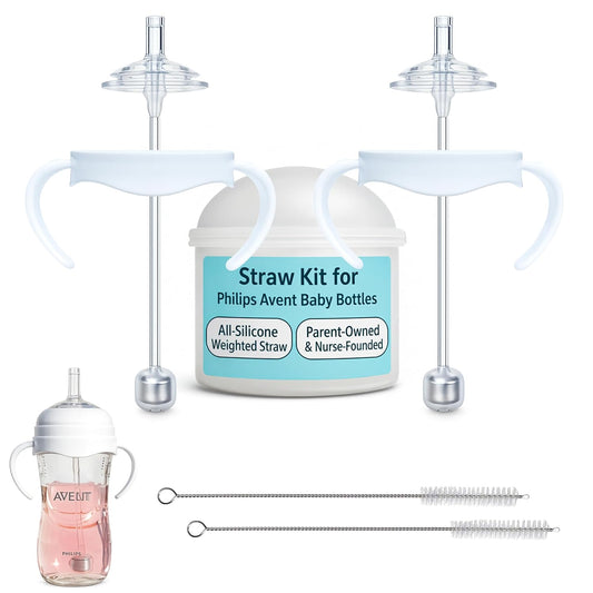 BelBeyo Straw Cup Conversion Kit for Philips Avent Natural Baby Bottles.