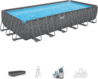Bestway APX 365 Rectangular Pool Set (24' x 12' x 52" / 7.32m x 3.66m x 1.32m)