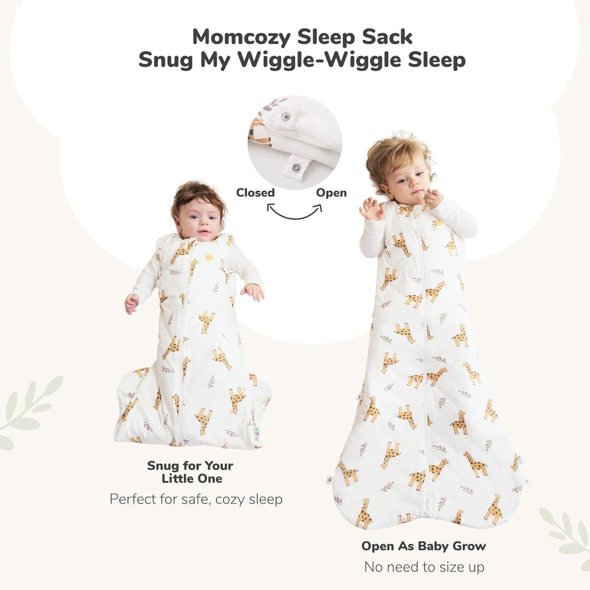 Momcozy Sleep Sack (Giraffe World, Medium, 6-12 Months)