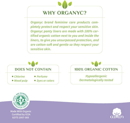 Organyc Cotton Flat Panty Liners (24 Pads)